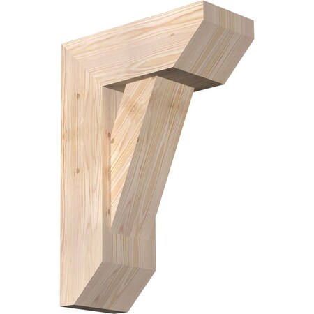 Ekena Millwork Traditional Slat Smooth Bracket w/ Offset Brace, Douglas Fir, 7 1/2"W x 18"D x 26"H BKT0806X18X26TRA06SDF